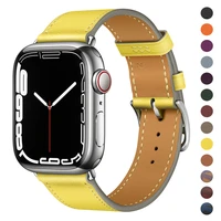 single tour leather band lime for apple watch series 7 41mm 45mm 6 5 4 3 se 44mm 42mm 40mm 38mm case strap