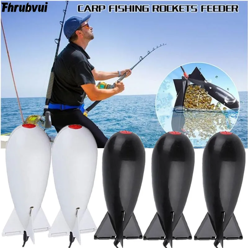 5 pcs Fishing Spomb Rockets Spod Fishing Tackle Feeders Pellet Rocket Feeder Float Bait Holder Maker Tackle Tool Accessories