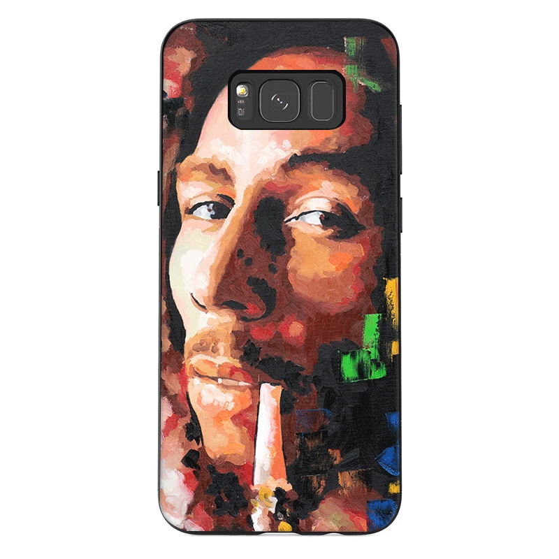 Чехол для телефона для samsung J6 A70 A60 A50 A40 A20 A30 A10 A7 A6 A5 A3 A8 A9 чехол от bob marleys раста Лев регги "сделай сам" - Цвет: B6