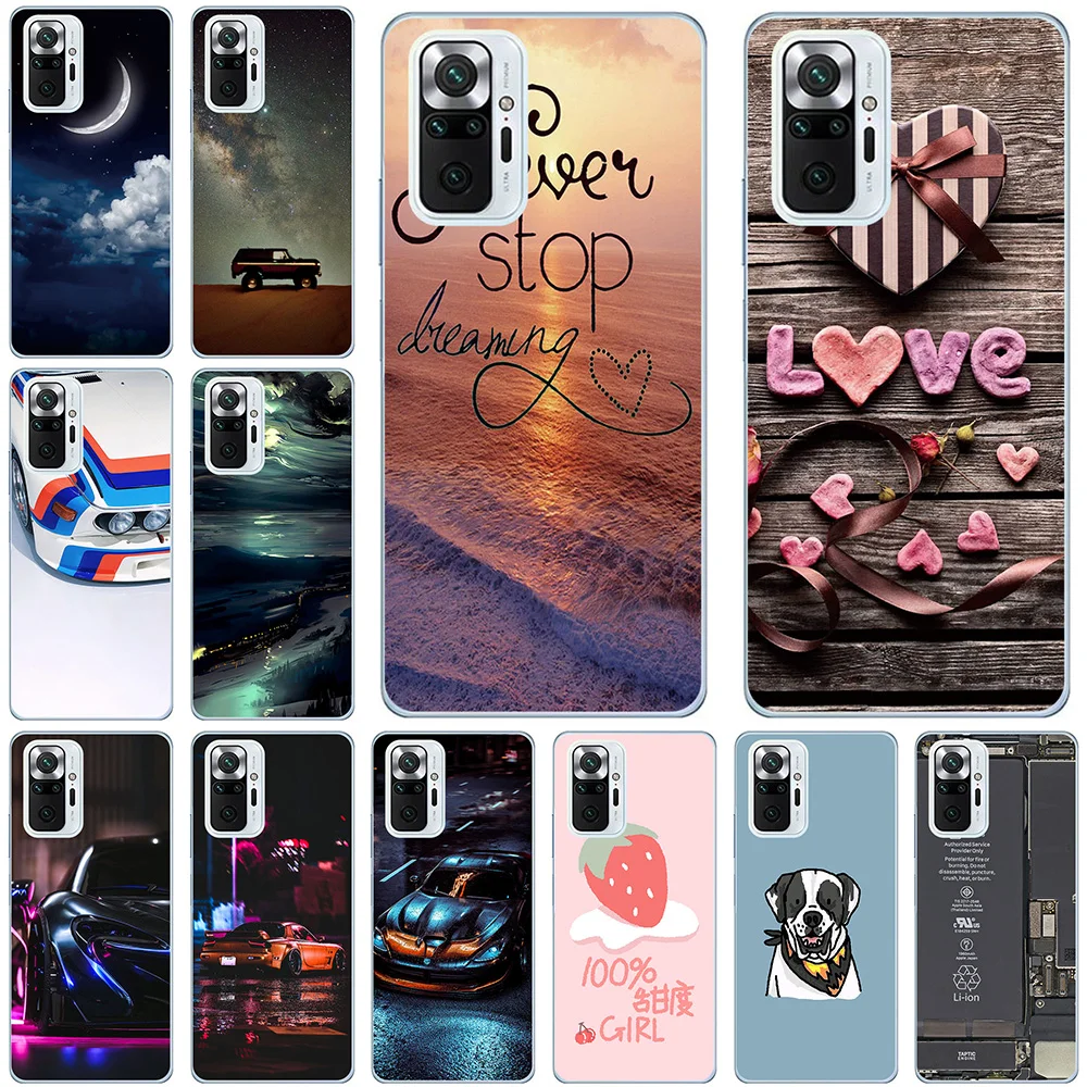 

Phone Cases For Xiaomi Redmi Note 10 Pro Max 2021 6.67 inch Soft TPU Cover Color Luxury Popular Printing Mobile Fashion Bags