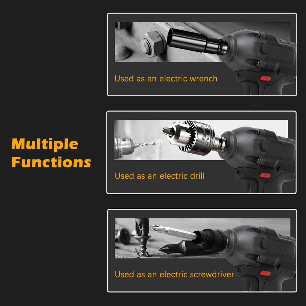 1/2 &quot21V 28000mAh Электрический перезаряжаемый бесщеточный ударный ключ беспроводной