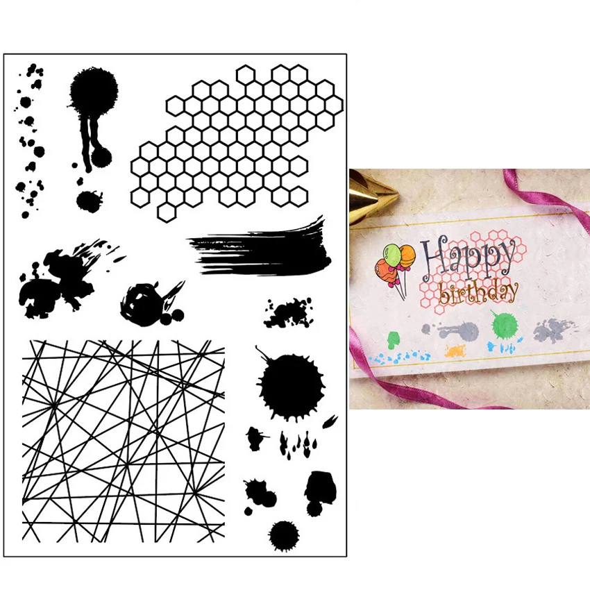 

Paint DIY Clear Stamp Hand Account Transparent Silicone Seal Rubber Stamp Clear Stamps for Scrapbooking