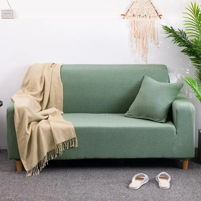 46 мягкий высокоэластичный чехол для дивана мебели защитный однотонный вязаный