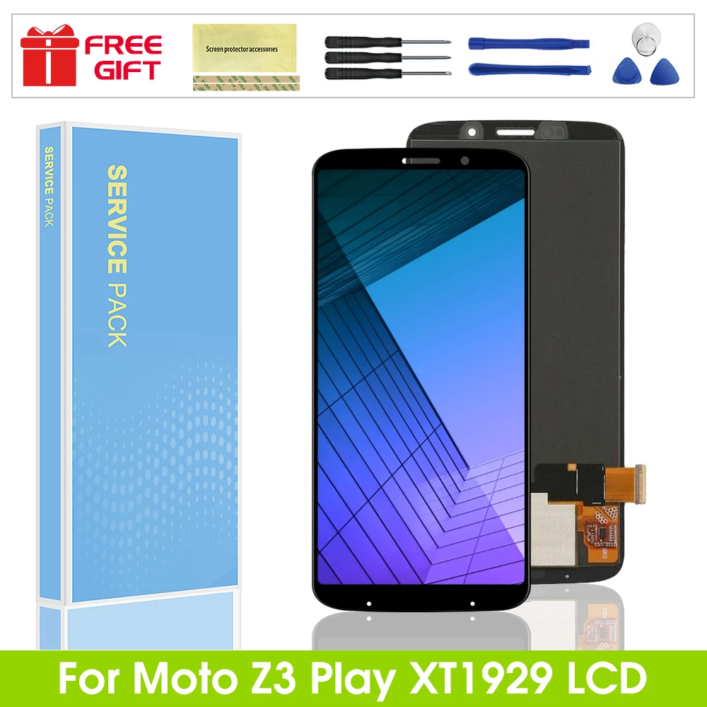 

ЖК-дисплей с сенсорным экраном и дигитайзером в сборе для Motorola Moto Z3 Play, ЖК-экран для moto z3 play, бесплатная доставка