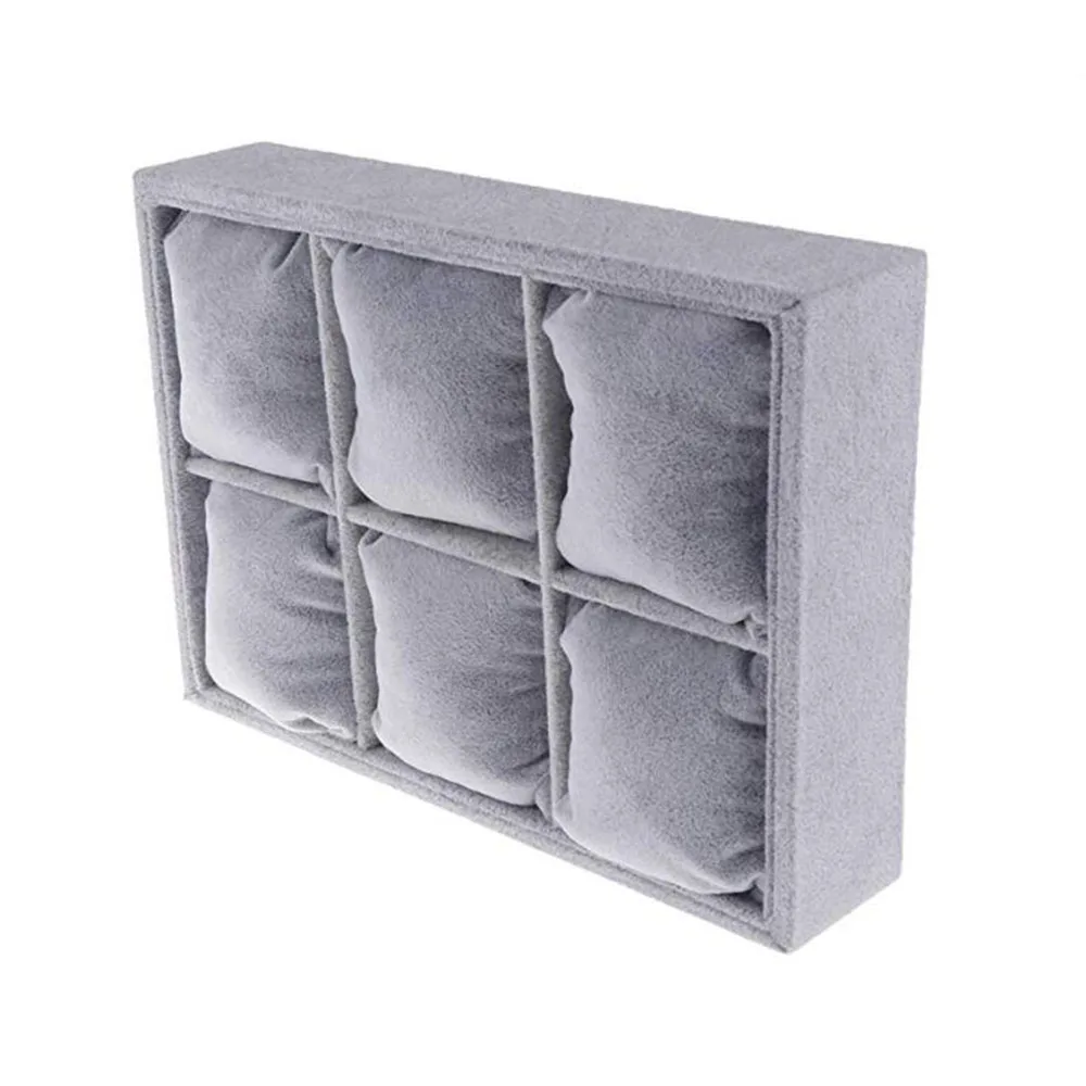 SZanbana 6 ячеек серый Женский органайзер для браслета демонстрационная подставка