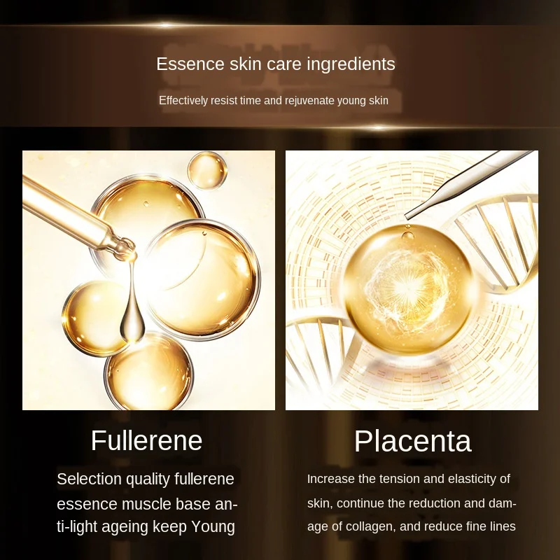 Экстракт ядhi Fullerene плаценты укрепляющая Антивозрастная эссенция против морщин