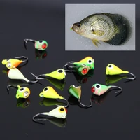 goture 12pcs 1g1 4cm winter ice fishing lures jigging fishing hook jig artificial bait with lure box