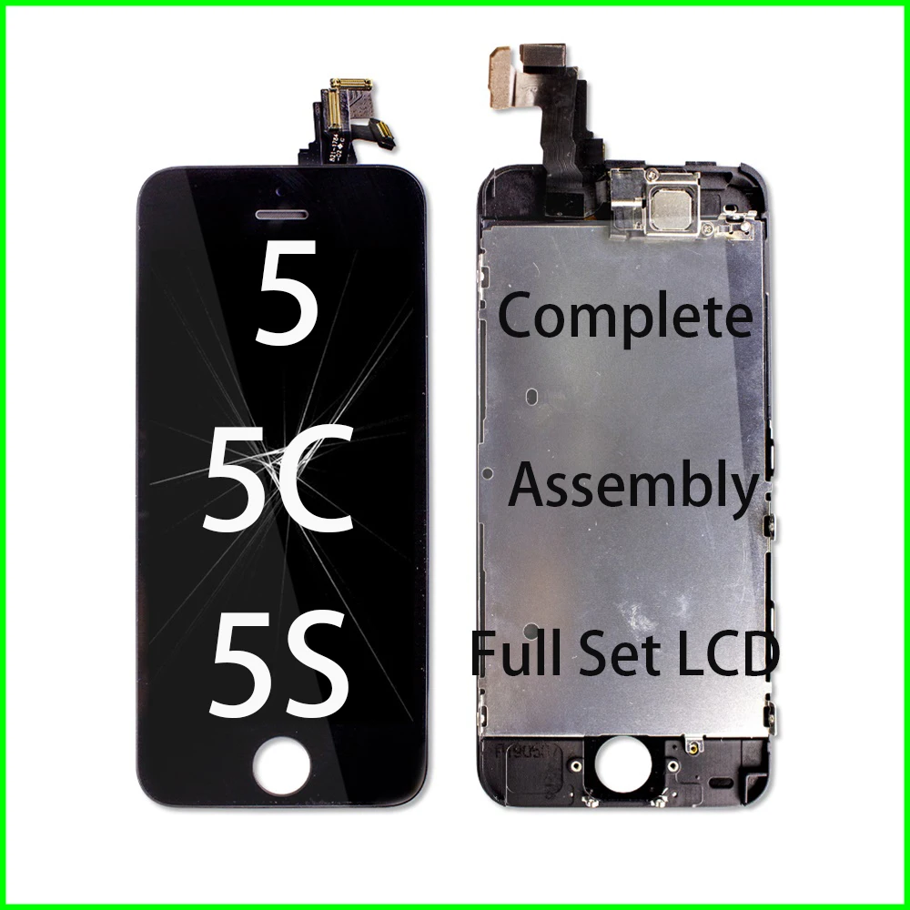 Черный/белый ЖК-дисплей Pantalla с фронтальной камерой + наушники кнопка Home для iPhone 5 5C