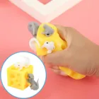 Новинка, популярная забавная игрушка-антистресс с изображением мыши и сыра, сжимаемые фигурки, игрушки-антистресс для снятия стресса