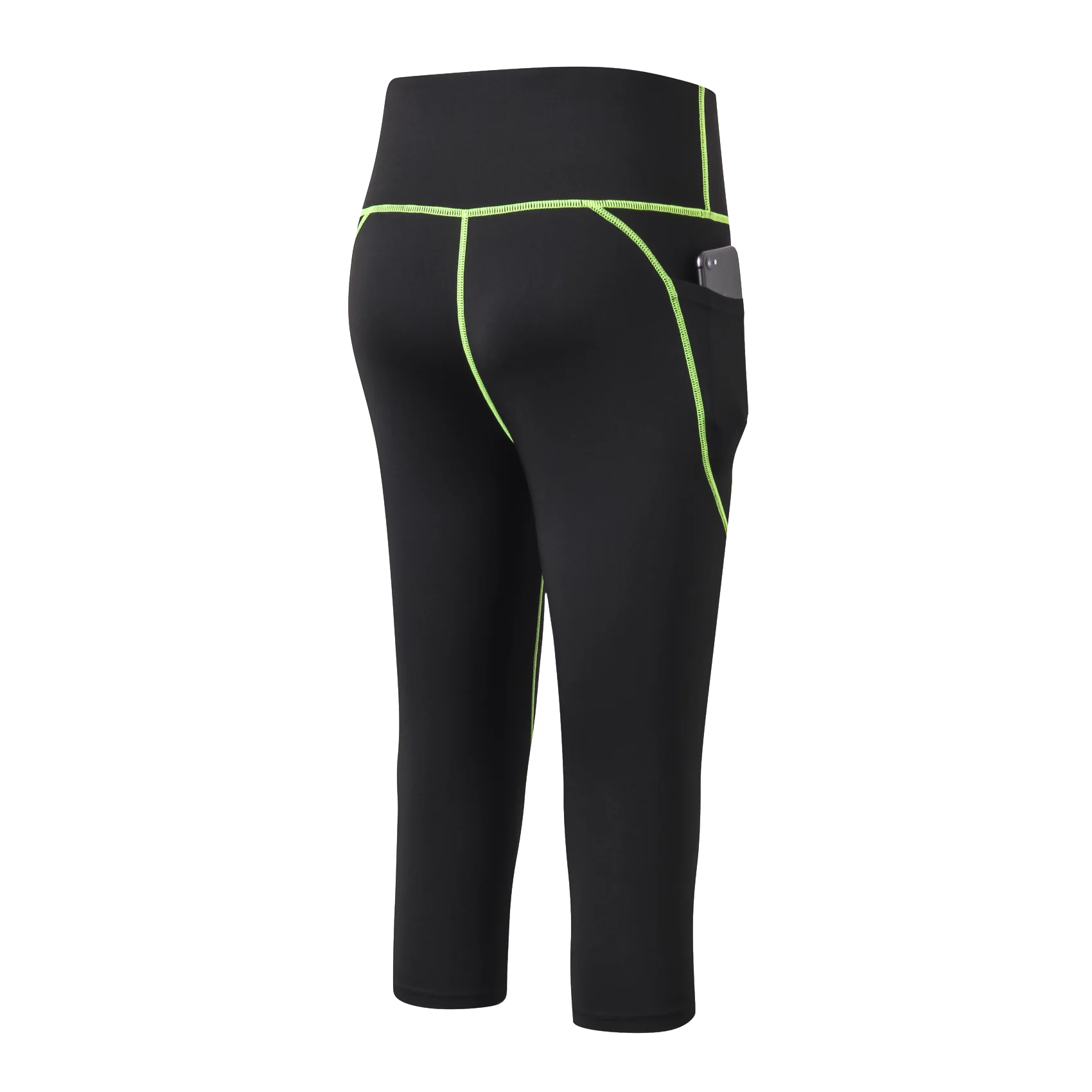 Новые штаны для йоги женские эластичные Капри с карманами летние спортивные бега