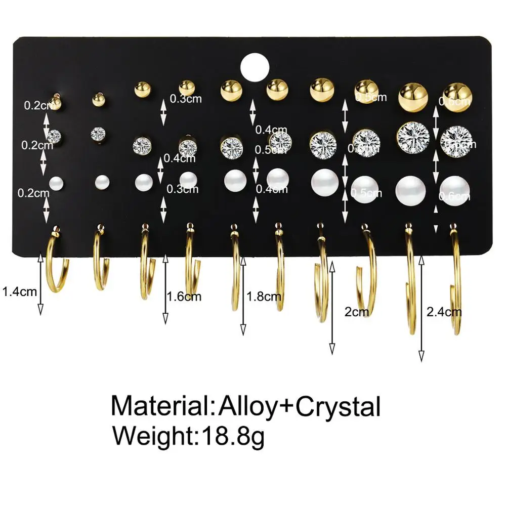 Богемные минималистичные Смешанные Серьги гвоздики простые геометрические