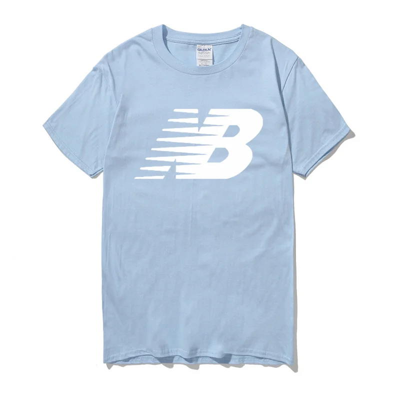 

2021 popular new NB letter printed pure cotton men's T-shirt