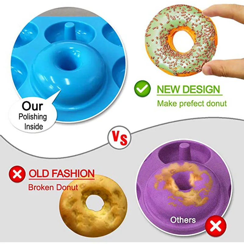 Силиконовая Круглая форма с 6 отверстиями|fondant molds|donut moldmolde chocolate |