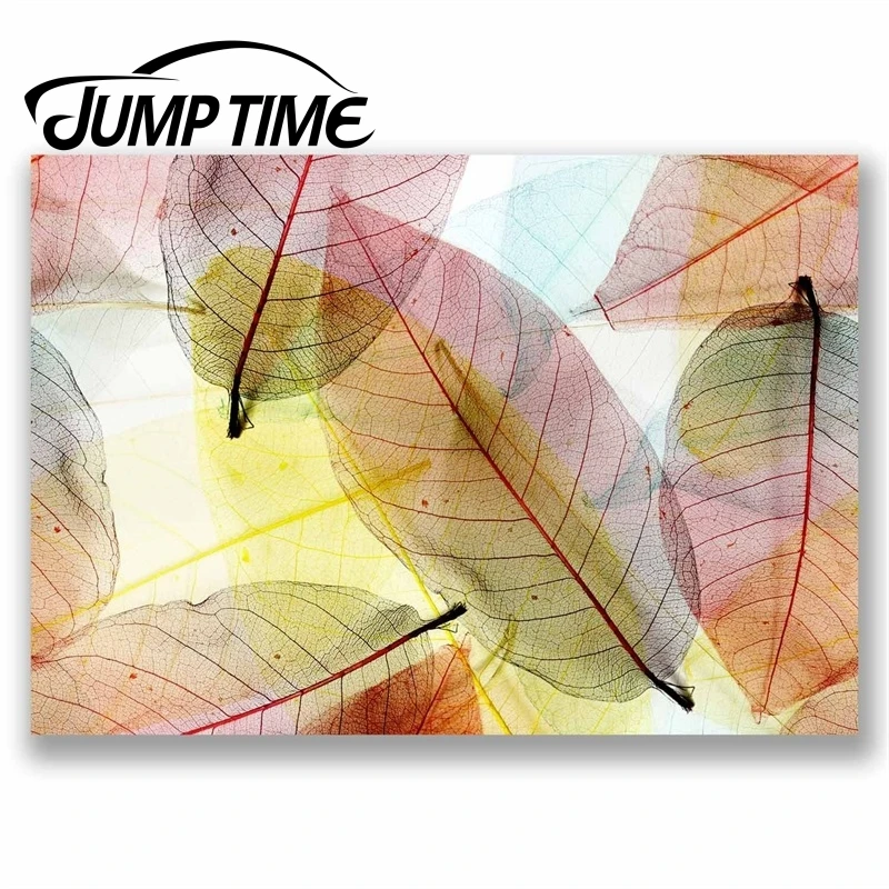 Время скачка для виниловых наклеек красивое изображение листьев девушки