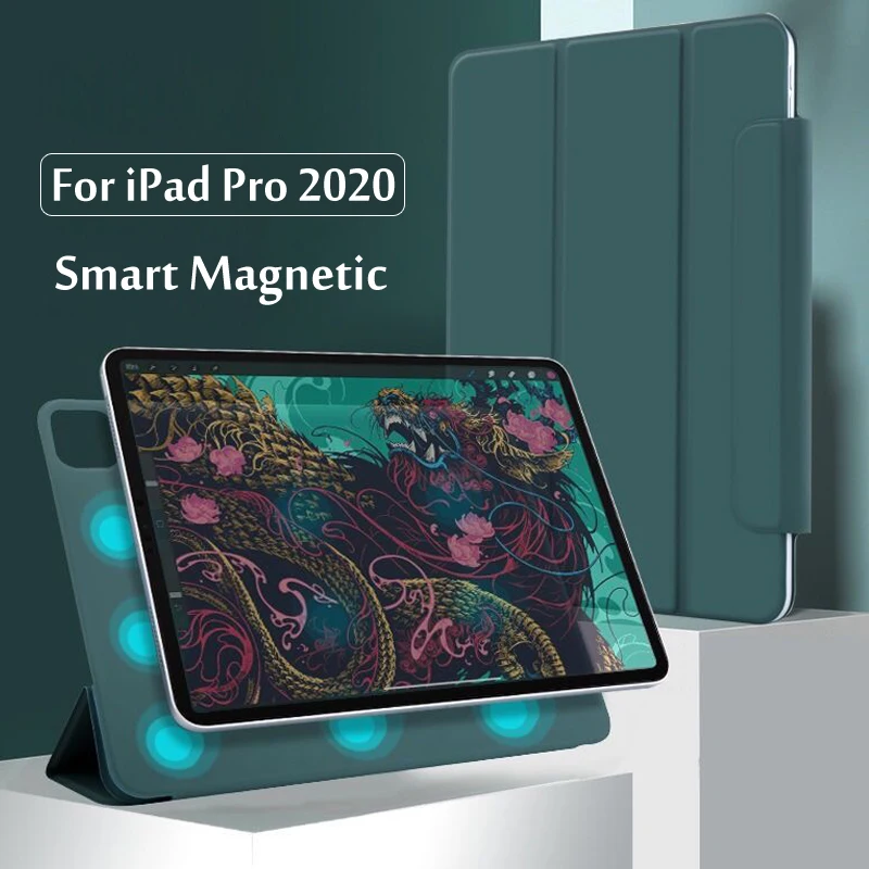 Безопасный Магнитный умный чехол для iPad Pro 11 дюймов 2020 & 2018 магнитная пряжка