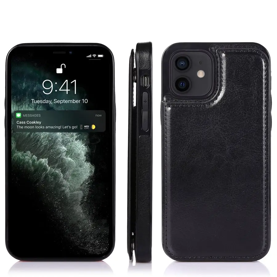 

Роскошный тонкий кожаный чехол премиум-класса для iPhone 13 12 mini 11 Pro XR XS Max X 6 7 8 Plus, противоударный флип-чехол с отделениями для карт