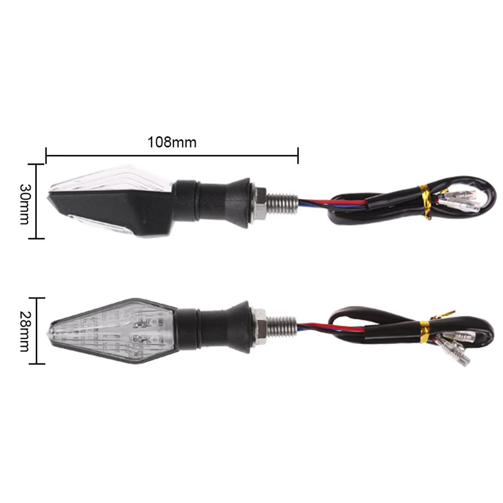 

2Pcs/Set Motorcycle Bright LED Turn ABS Brake Reverse Signal Light Bulb Lamp Durable