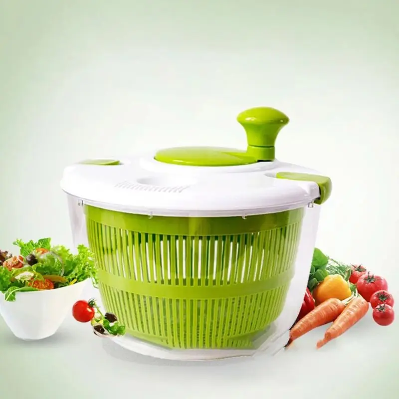 

Vegetable Salad Spinner Dehydrator Washer Dryer Clean Fruits Basket Serving Bowl