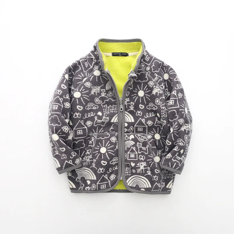 

Infants Coat Autumn Winter Fleece Warm Jacket 100-140cm Boys Girls Outwear Long-Sleeved Tops Kids Clothes