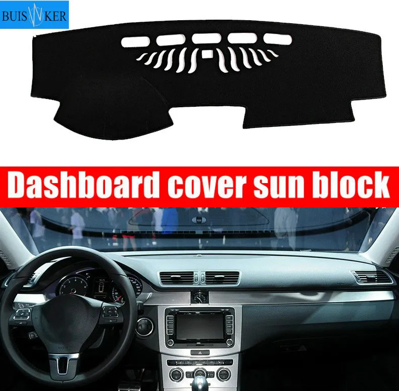 

Car Dashboard Cover Mat Pad Dashmat Sun Shade Instrument Carpet Accessories For Volkswagen VW Passat B6 B7 06-15 Passat CC 09-17