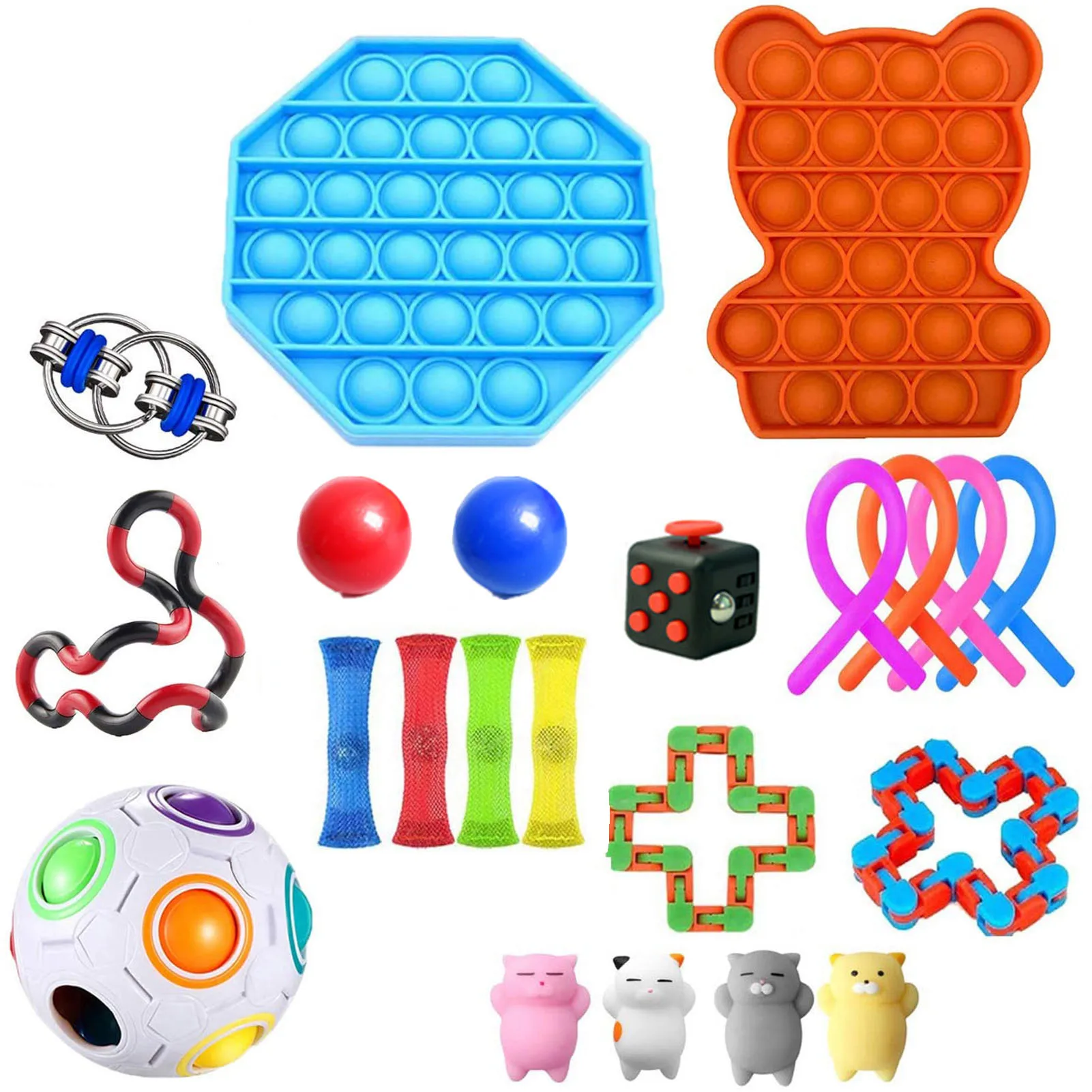 

NEW Fidget Toys Pack for Adults Squishy Antistress Pops it Kawaii Simple Dimple Toy Anti Stress Hand Squishmallow for Kids Gift