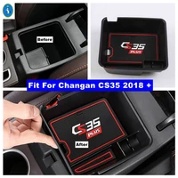 car accessories central armrest storage box plate pallet container phone cover kit plastic fit for changan cs35 2018 2020