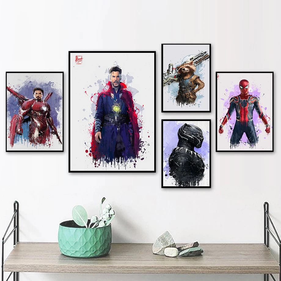 Картина на холсте Marvel Мстители настенный постер с изображением Супермена
