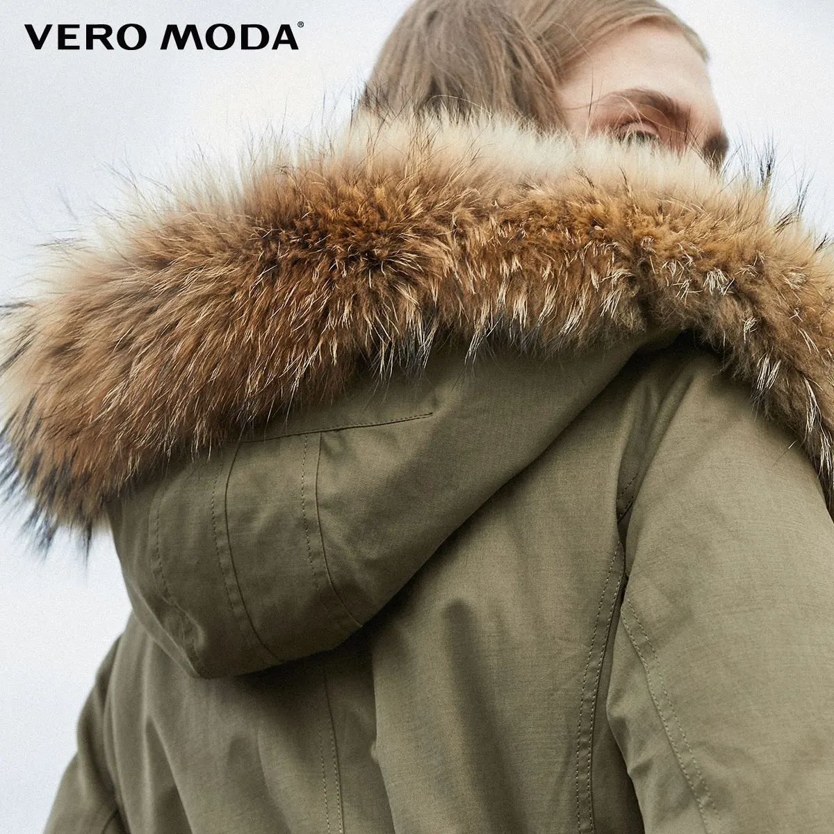 Vero Moda съемный меховая подкладка воротник парки пальто пуховик | 319423517 Женская