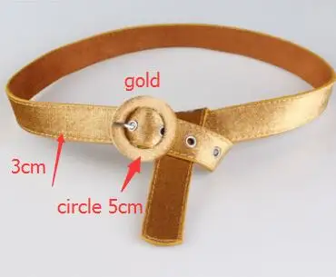 gold yellow circle Корейская мода леди элегантный плюс ультра широкий плюшевый вельвет с пряжкой ремень высокое качество Вечерние Роскошные поясные ремни зеленый синий золотой сексуальный - Цвет: gold yellow circle