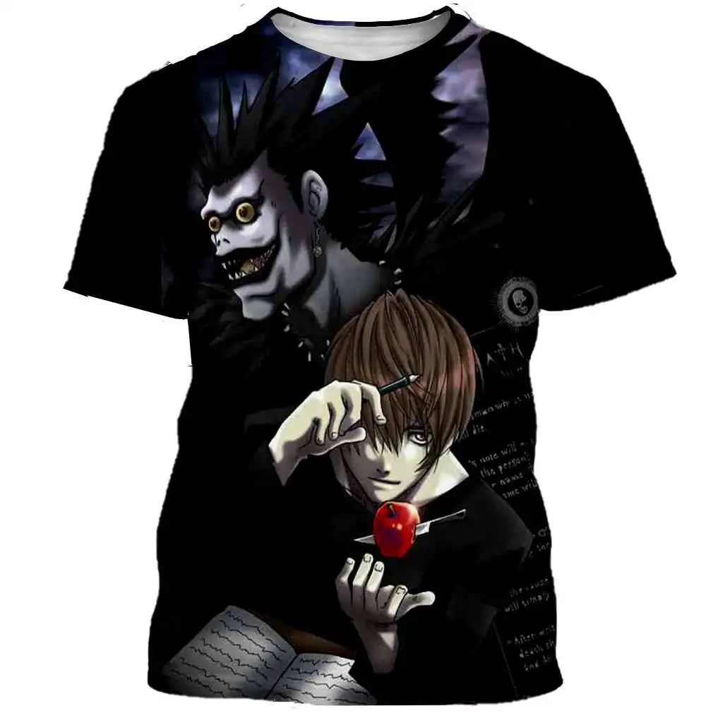 New classical anime Death Note t shirt men women 3D printed fashion tshirt hip hop streetwear casual summer tops dropshipping | Мужская