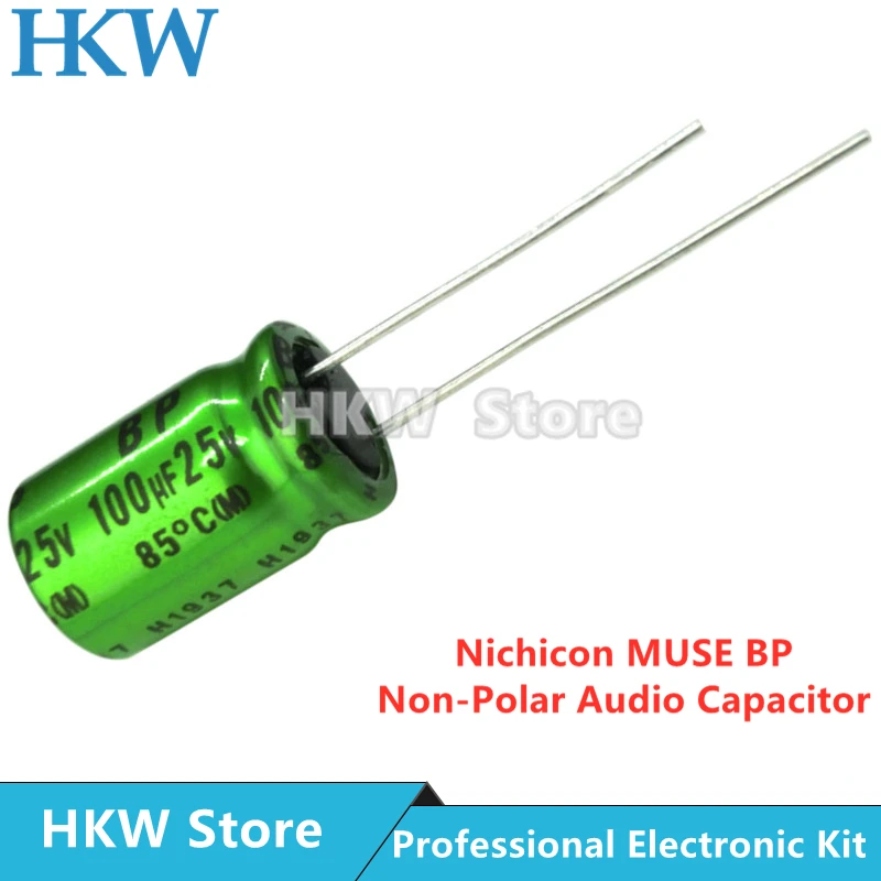 10 шт./лот 100 мкФ 25 в 10x16 мм Nichicon MUSE BP ES неполярный биполярный Hi-Fi аудио конденсатор