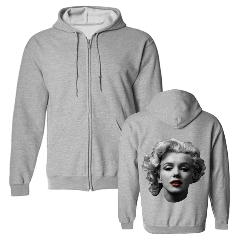 Мужская Флисовая Толстовка с капюшоном Marilyn Monroe | одежда