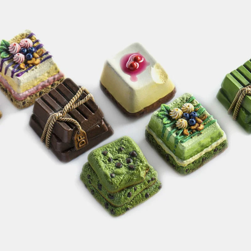 Mechanical Keyboard Handmade Resin Personality Cheese Keycaps Can Be Customized Color Cute Food Play Gourmet Keycaps