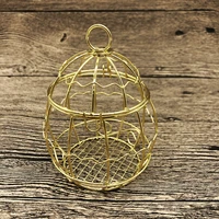 6pcs metal gold vintage retro bird cage candy boxes with handles baby shower favor gift box for guests party birthday souvenir