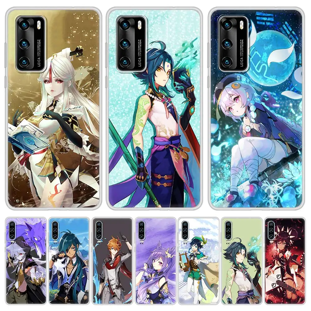 

Genshin Impact Paimon Game Phone Case For Huawei P Smart Z 2019 2021 P30 P40 Lite E P20 Pro P10 Soft Silicone Matte Funda Cover
