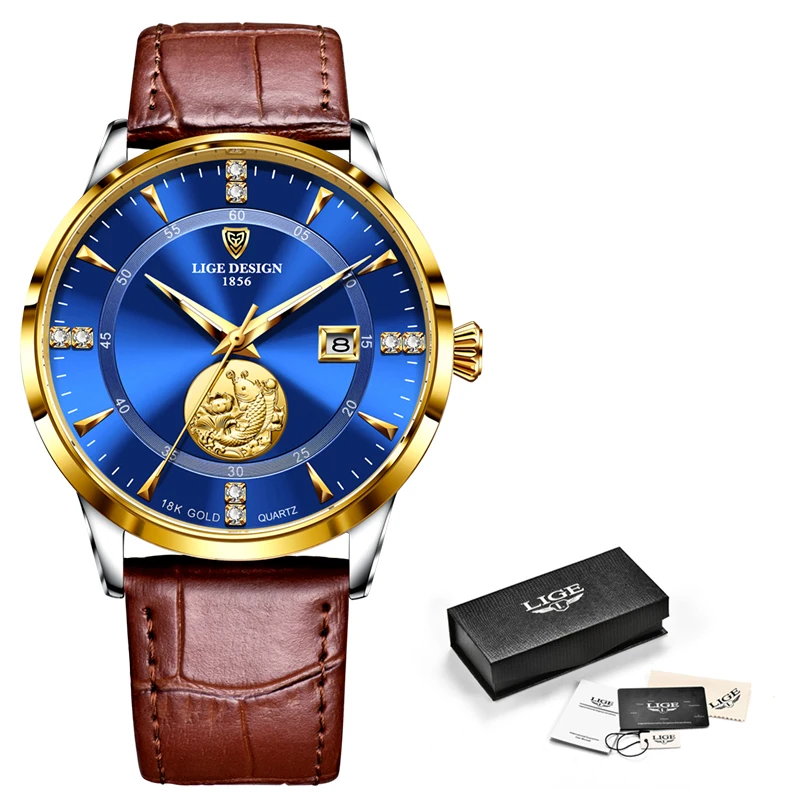 Часы мужские водонепроницаемые кварцевые с ультратонким циферблатом 7 мм |