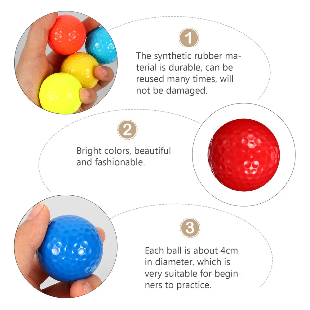 

30pcs Colorful Balls Rubber Practice Balls Children Balls