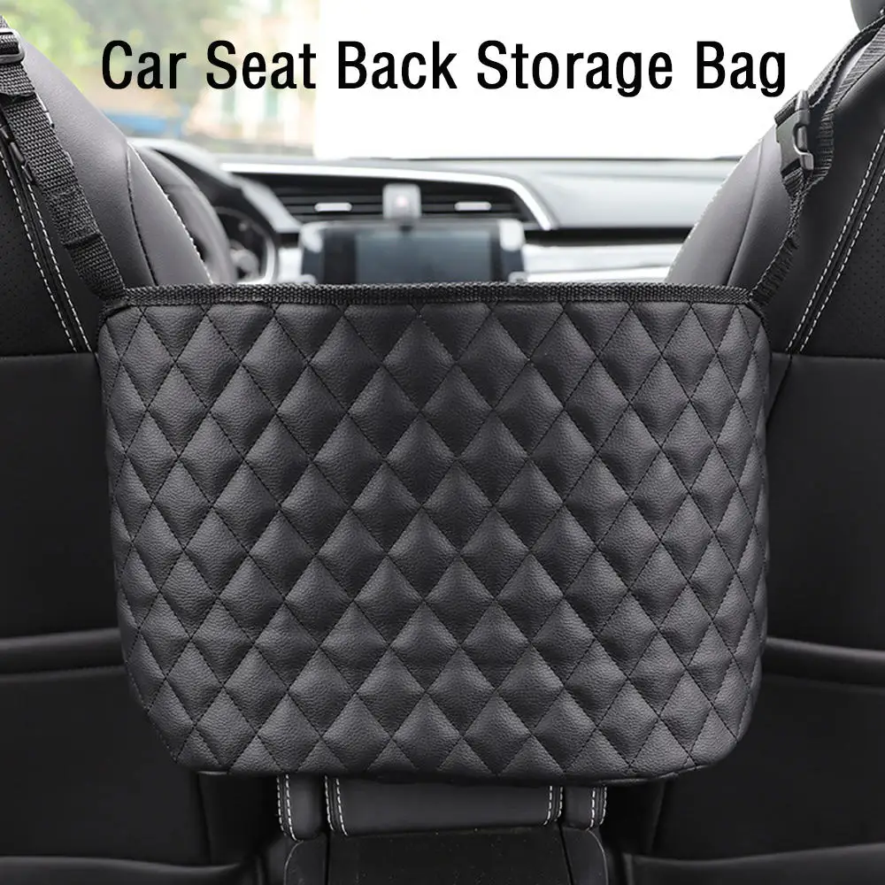 

Car Storage Large Capacity Elastic Car Mesh Net Bag Between Car Organizer Back Storage Bag Luggage Holder Pocket For Car Black