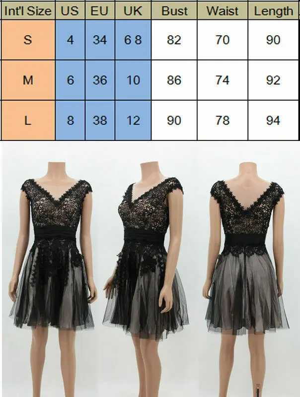 

Elegant Black Dress Women Lace Patchwork V Neck Off Shoulder Tunic Dress 2020 Summer Lady Sexy Ball Gown Evening Party Dresses