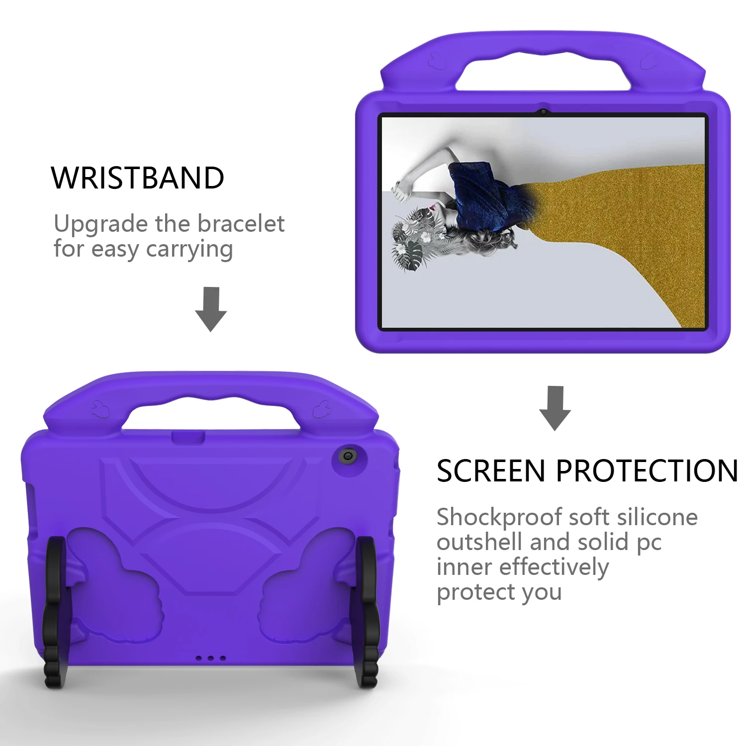 T3 10 чехол для планшета большой палец противоударный детский чехол-подставка из