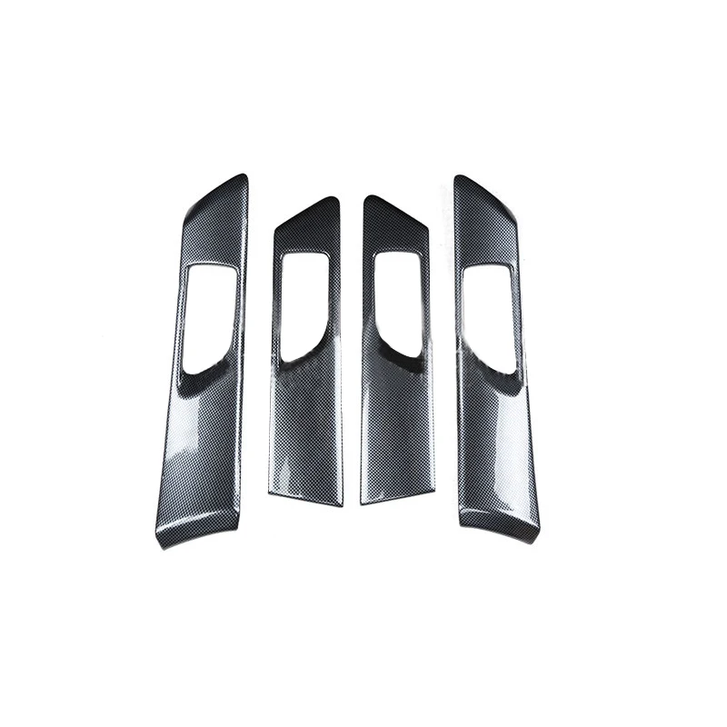 door handle trim4pcs Lsrtw2017 для Subaru Forester привод центрального автомобильного Управление аксессуары окна Шестерни Панель 2008 2009 2010 2011 2012 углеродного волокна - Название цвета: door handle trim4pcs