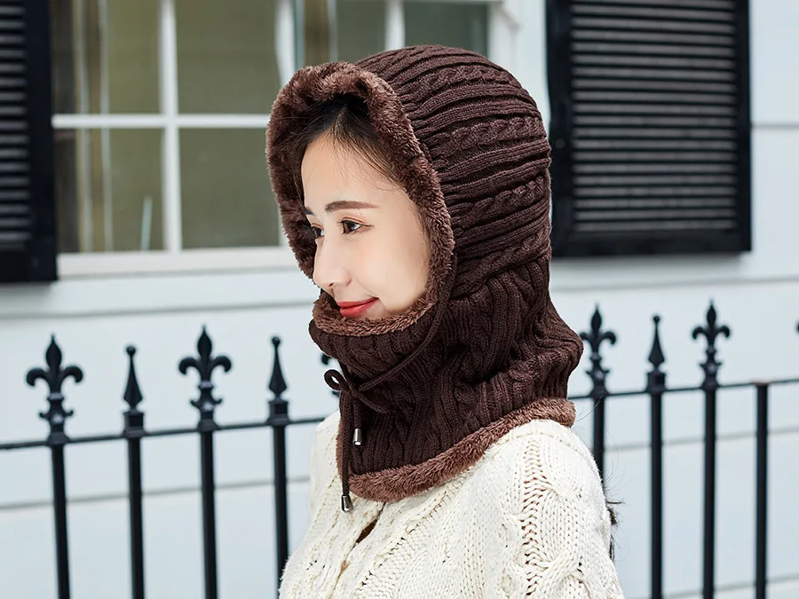 OZyc новая зимняя вязаная шапка шарф для женщин Skullies Beanies Зимние шапки для мужчин и женщин теплая маска Толстая шапка для девочек Женская шапка бини