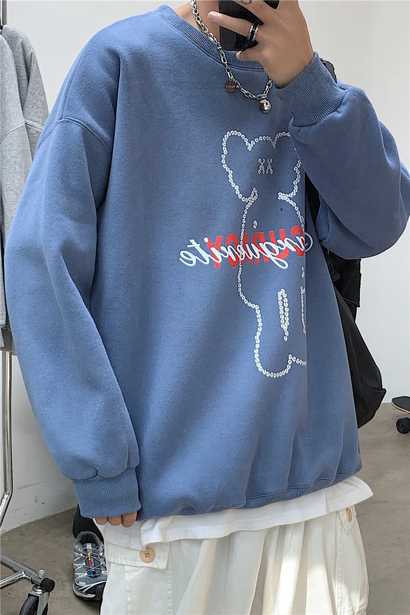 

2020 Thick Crewneck Sweatshirt Fashions Hoodie Oversized Hoodie Hip Hop Man Hoodies Anime Hoodies Harajuku Men Hoodies Men