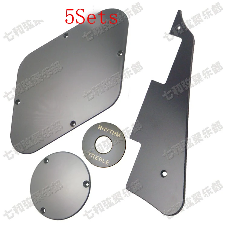 5 Sets Black Guitar Pickguard,Cavity Cover,Switch Cover,Pickup Selector Plate For Electric guitar (XPHB-BK-QT-10)