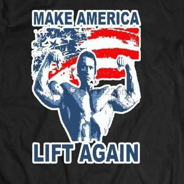 Арнольд Шварценеггер делает Америку поднимает снова весы футболка много