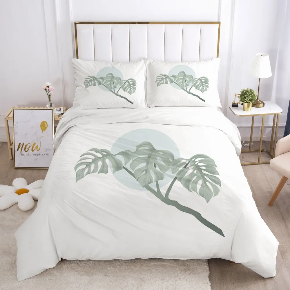 

3D Flowers Design Duvet Cover Set Bedding Sets Comforter Cases Pillow Covers Full Double Single Size Custom White Bedding Sets