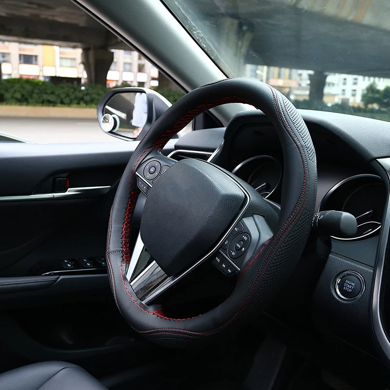 38 см многоцветный чехол рулевого колеса автомобиля DIY микрофибра кожа ручное покрытие Швейные иглы и нитки внутренние наборы Аксессуары