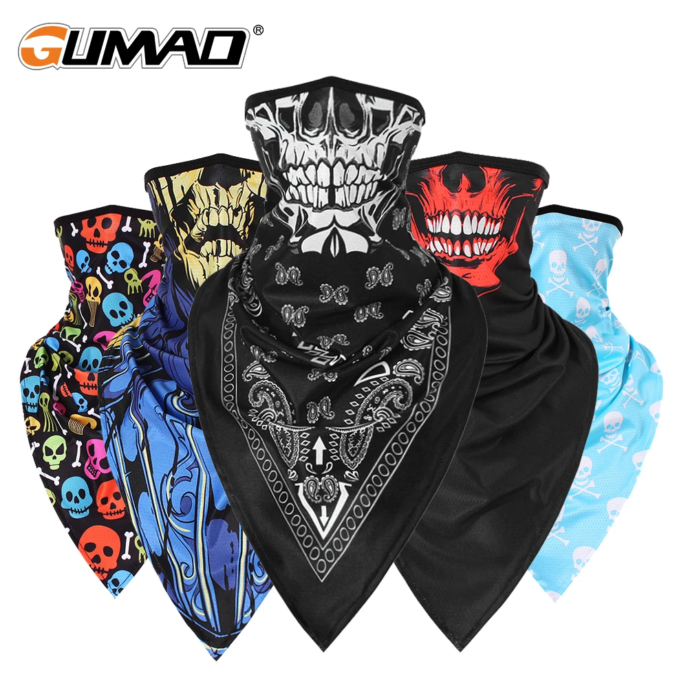Спортивная дышащая Бандана с черепом на шее повязка лицо наполовину