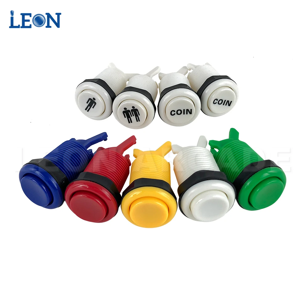 Аркадные кнопки Happ 30 шт. аркадные набор сделай сам для Pandora 9s Jamma 28 мм с монтажным