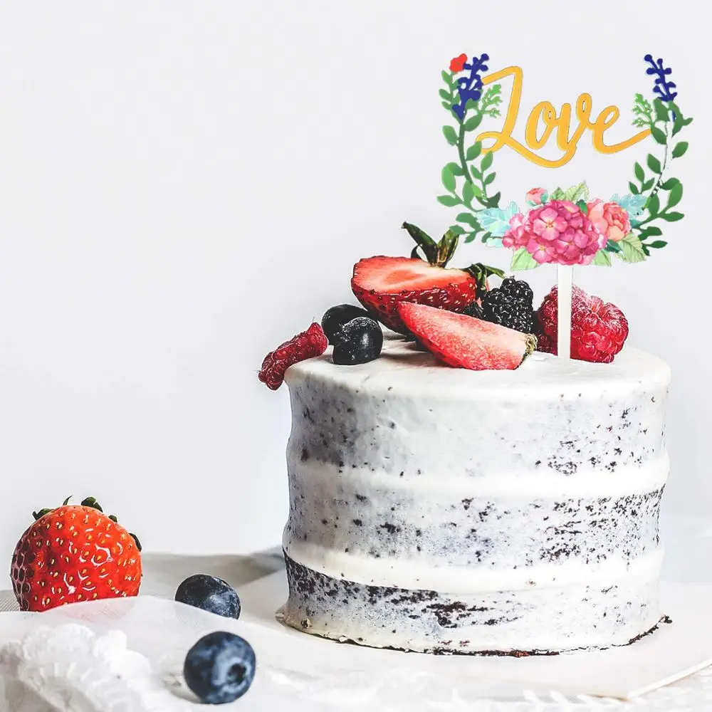 Новый Топпер для торта С Днем Рождения милые акриловые украшения с изображением